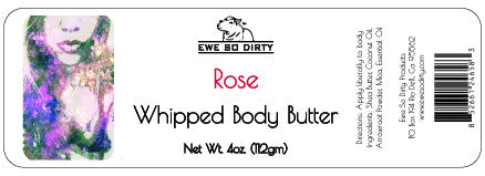 Whipped Shea Body Butter, ROSE, 3 oz