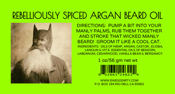 Rebelliously Spiced Argan Beard Oil, 1 ounce