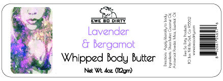 Whipped Shea Body Butter, LAVENDER & BERGAMOT, 3 oz