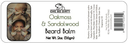 Beard Balm & Leave in Conditioner, Oakmoss & Sandalwood 2oz
